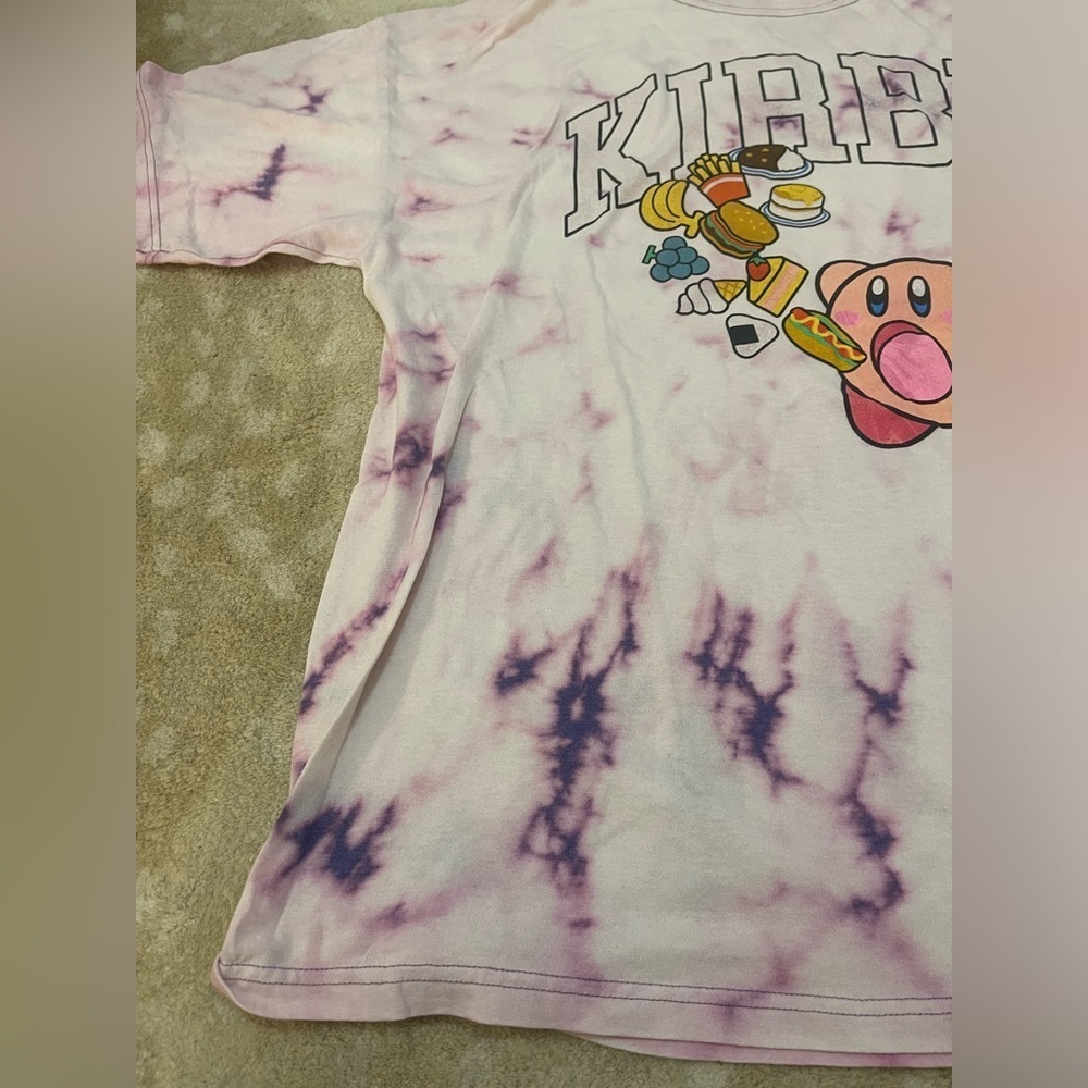 Kirby Nintendo custom tie dye purple pink T-shirt men’s size 2XL SOLD - Picture 5 of 6
